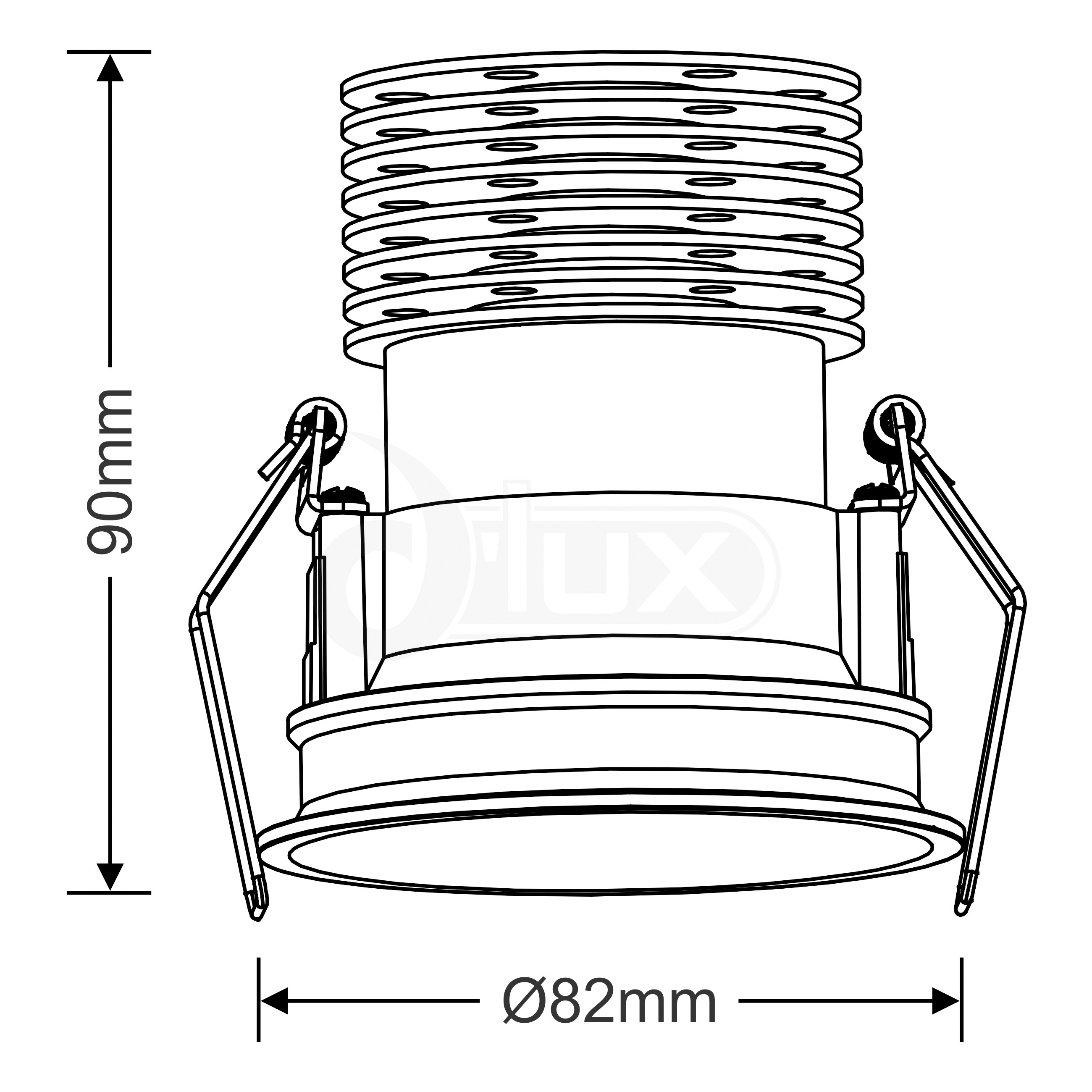 Bania 11 Recessed Ceiling Luminaires Dlux Round Recess Ceiling